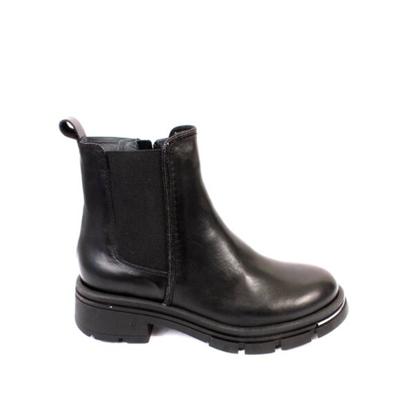 Vernissage 73927 Black Leather Zip-Up Ankle Boots - Picture 3 of 8